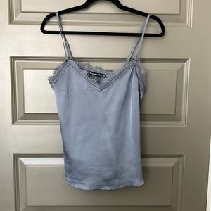 Abercrombie & Fitch Charcoal Silk Lace Cami - S
